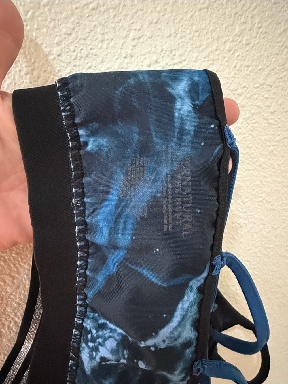 Supernatural Blue and Black Women's sports bra - Picture 10 of 10